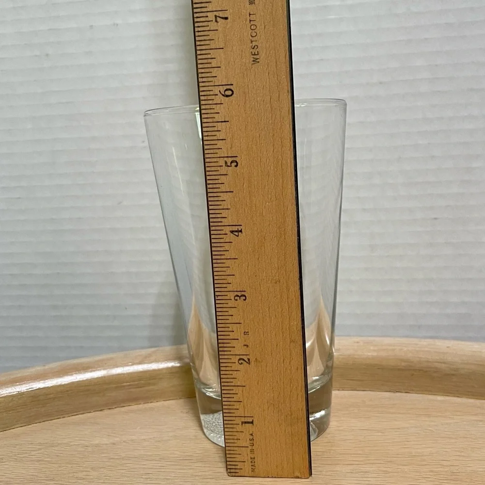 Football Embossed Pilsner Beer Glass Clear Beverage Tumbler Heavy Bottom Barware